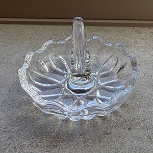 Clear Glass Ring Holder Jewelry Dish